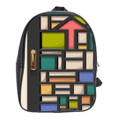 Door Stained Glass Stained Glass School Bag (xl) by Sarkoni