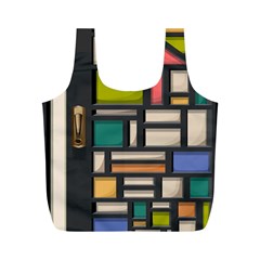 Door Stained Glass Stained Glass Full Print Recycle Bag (m) by Sarkoni