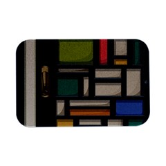 Door Stained Glass Stained Glass Open Lid Metal Box (silver)   by Sarkoni