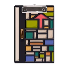 Door Stained Glass Stained Glass A5 Acrylic Clipboard by Sarkoni