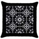 Kaleidoscope Mandala Art Throw Pillow Case (Black) Front