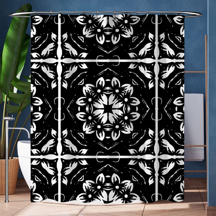 Kaleidoscope Mandala Art Shower Curtain 60  x 72  (Medium) 