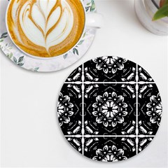 Kaleidoscope Mandala Art Uv Print Round Tile Coaster by Sarkoni