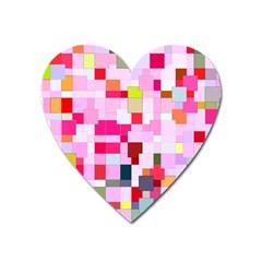 The Framework Paintings Square Heart Magnet by Sarkoni