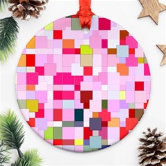 The Framework Paintings Square Round Ornament (two Sides) by Sarkoni