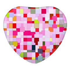 The Framework Paintings Square Heart Glass Fridge Magnet (4 Pack) by Sarkoni