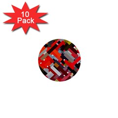 Maze Mazes Fabric Fabrics Color 1  Mini Buttons (10 Pack) 