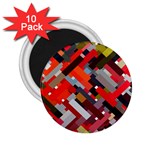 Maze Mazes Fabric Fabrics Color 2.25  Magnets (10 pack)  Front