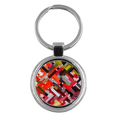 Maze Mazes Fabric Fabrics Color Key Chain (round) by Sarkoni