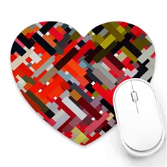 Maze Mazes Fabric Fabrics Color Heart Mousepad by Sarkoni