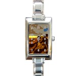 Scotland Monti Mountains Mountain Rectangle Italian Charm Watch Front