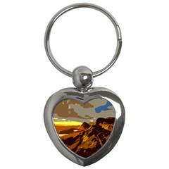 Scotland Monti Mountains Mountain Key Chain (heart) by Sarkoni