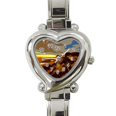 Scotland Monti Mountains Mountain Heart Italian Charm Watch by Sarkoni