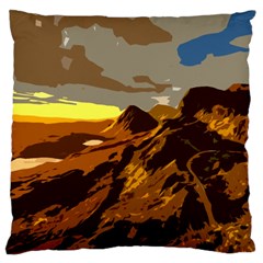 Scotland Monti Mountains Mountain Large Cushion Case (two Sides) by Sarkoni