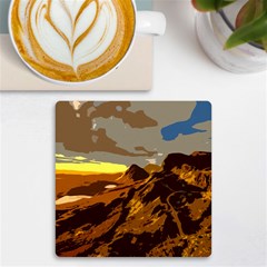 Scotland Monti Mountains Mountain Uv Print Square Tile Coaster  by Sarkoni