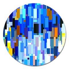 Color Colors Abstract Colorful Magnet 5  (round) by Sarkoni