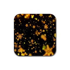 Background Black Blur Colorful Rubber Coaster (Square)