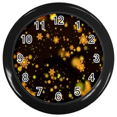 Background Black Blur Colorful Wall Clock (Black)