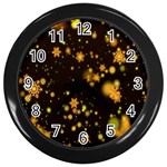 Background Black Blur Colorful Wall Clock (Black) Front