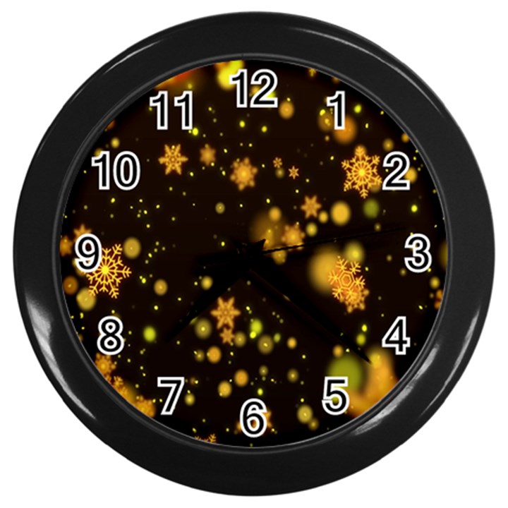 Background Black Blur Colorful Wall Clock (Black)