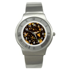 Background Black Blur Colorful Stainless Steel Watch