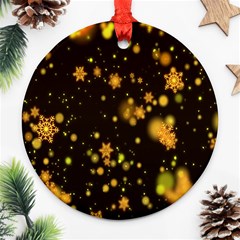 Background Black Blur Colorful Round Ornament (Two Sides)