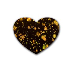 Background Black Blur Colorful Rubber Coaster (Heart)