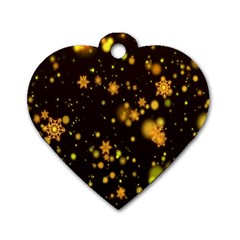 Background Black Blur Colorful Dog Tag Heart (One Side)