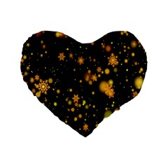 Background Black Blur Colorful Standard 16  Premium Flano Heart Shape Cushions