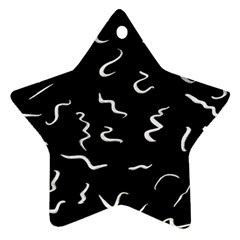 Scribbles Lines Drawing Picture Ornament (star)