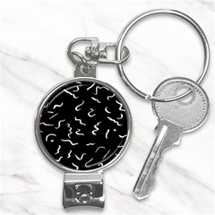 Scribbles Lines Drawing Picture Nail Clippers Key Chain by Sarkoni