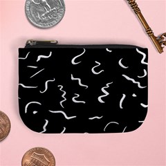 Scribbles Lines Drawing Picture Mini Coin Purse by Sarkoni