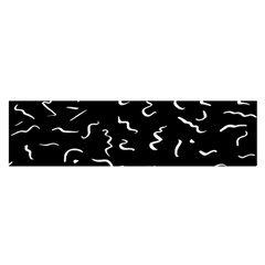 Scribbles Lines Drawing Picture Oblong Satin Scarf (16  X 60 ) by Sarkoni