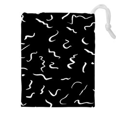 Scribbles Lines Drawing Picture Drawstring Pouch (5xl) by Sarkoni