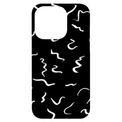 Scribbles Lines Drawing Picture Iphone 14 Pro Black Uv Print Case by Sarkoni