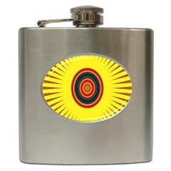 Art Decoration Wallpaper Bright Hip Flask (6 Oz) by Sarkoni