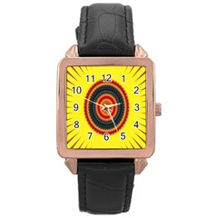 Art Decoration Wallpaper Bright Rose Gold Leather Watch  by Sarkoni