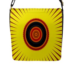 Art Decoration Wallpaper Bright Flap Closure Messenger Bag (l) by Sarkoni