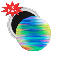 Wave Rainbow Bright Texture 2 25  Magnets (10 Pack)  by Sarkoni