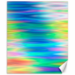 Wave Rainbow Bright Texture Canvas 8  X 10  by Sarkoni