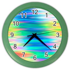 Wave Rainbow Bright Texture Color Wall Clock by Sarkoni