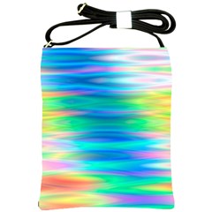 Wave Rainbow Bright Texture Shoulder Sling Bag by Sarkoni