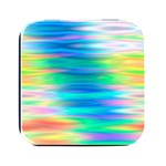 Wave Rainbow Bright Texture Square Metal Box (Black) Front