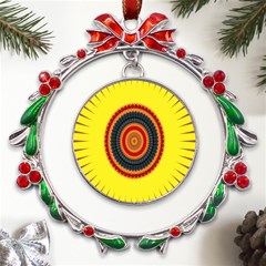 Art Decoration Wallpaper Bright Metal X mas Wreath Ribbon Ornament by Sarkoni