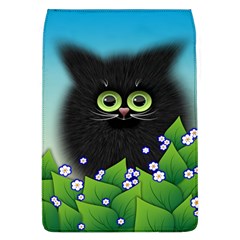 Kitten Black Furry Illustration Removable Flap Cover (l) by Sarkoni