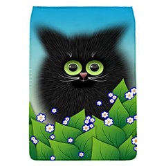 Kitten Black Furry Illustration Removable Flap Cover (s) by Sarkoni