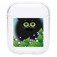 Kitten Black Furry Illustration Hard Pc Airpods 1/2 Case by Sarkoni