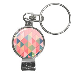 Background Geometric Triangle Nail Clippers Key Chain