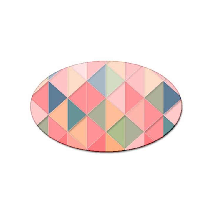 Background Geometric Triangle Sticker Oval (10 pack)