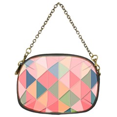 Background Geometric Triangle Chain Purse (two Sides) by Sarkoni